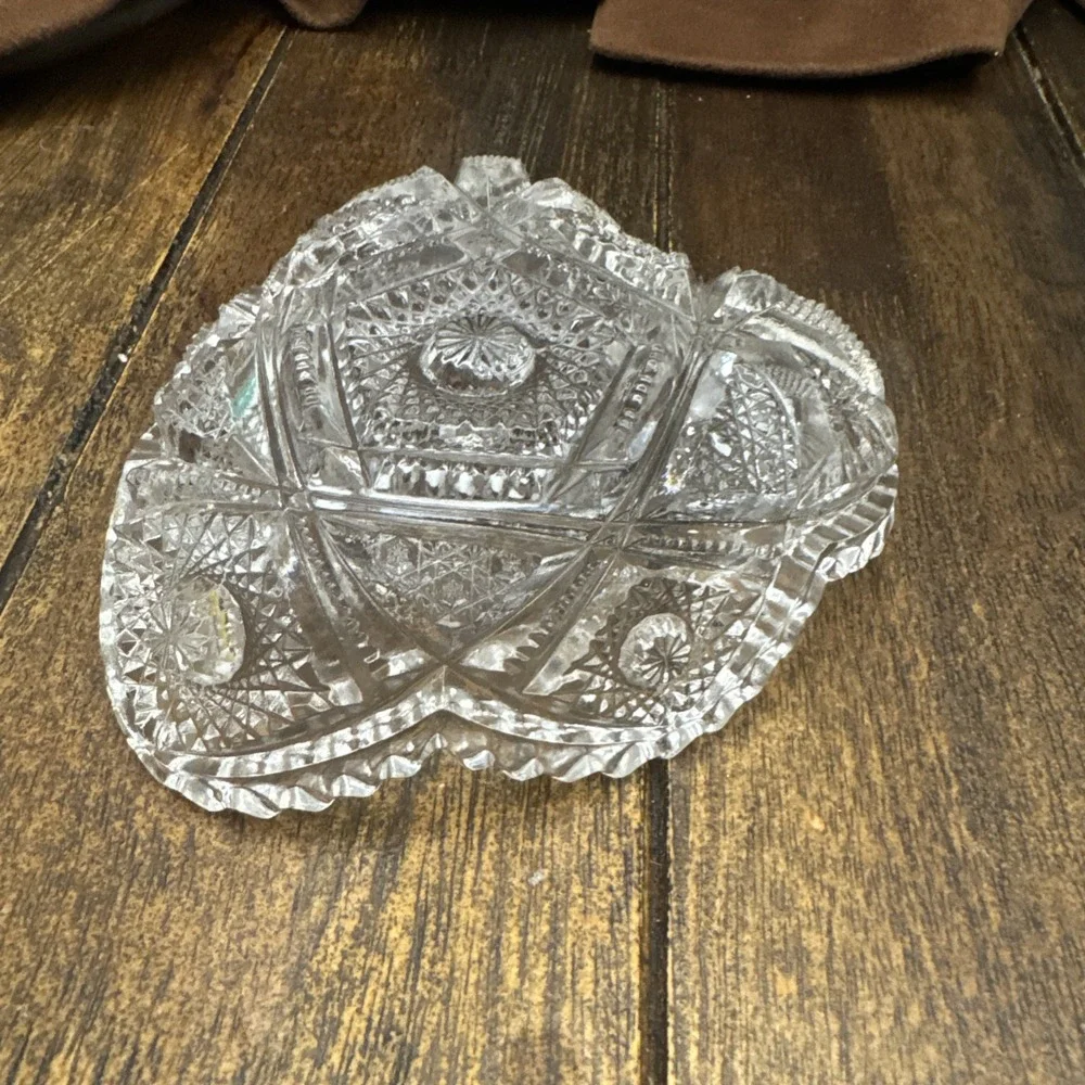 Vintage Imperial Glass‎ * Candy Dish * #212 Diamond Fans 6.5